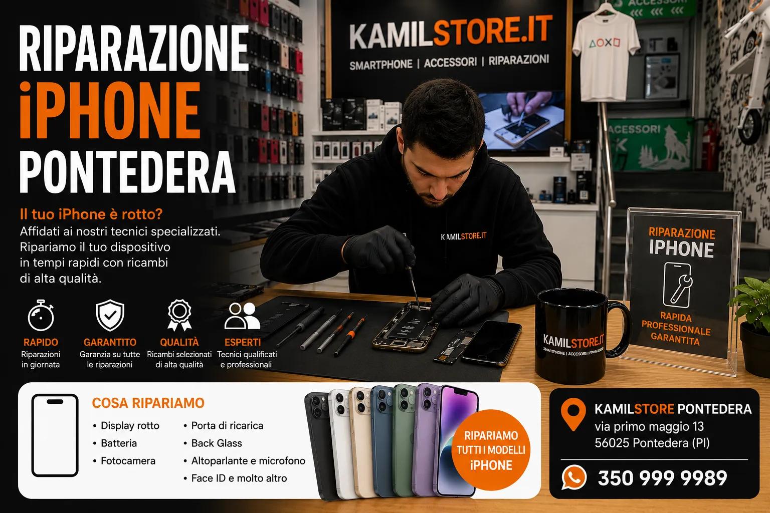 Riparazione iPhone Pontedera: assistenza professionale, ricambi originali e riparazioni rapide